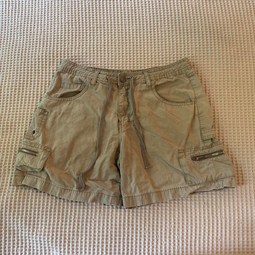Union Bay Y2K distressed Cargo Shorts Khaki Utility